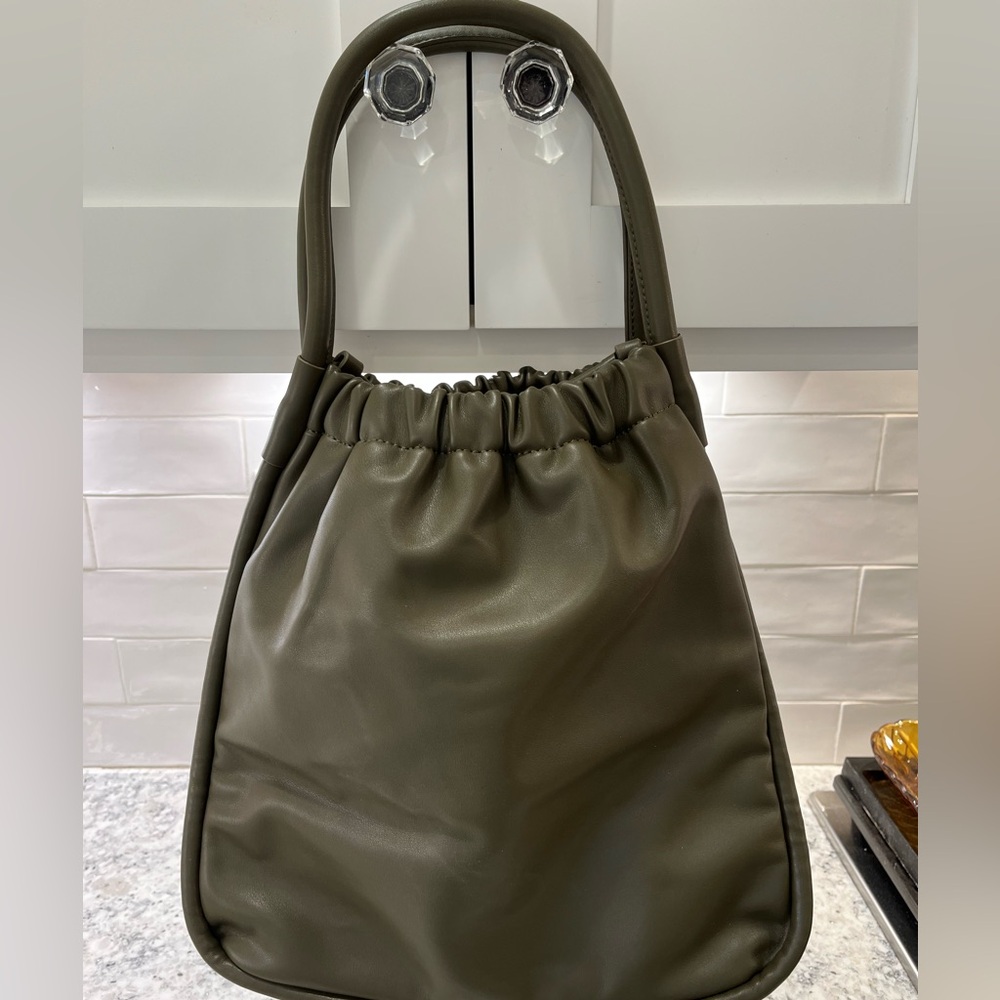 Lulu Dharma Olive Green Pleated Tote